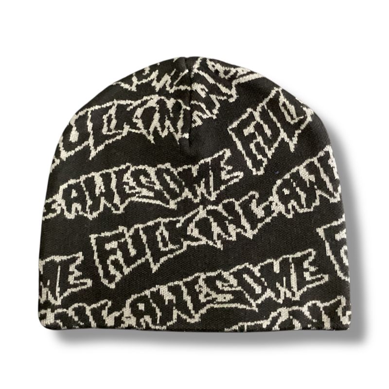 FA DIGITAL PLAID SKULLY BEANIE BLACK