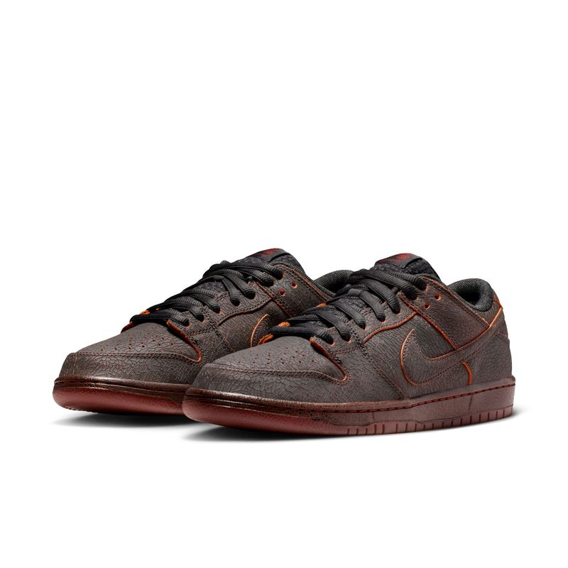 NIKE SB DUNK LOW PRO PRM DK SMOKE GREY/CAMPFIRE ORANGE-BLACK HV1668-001