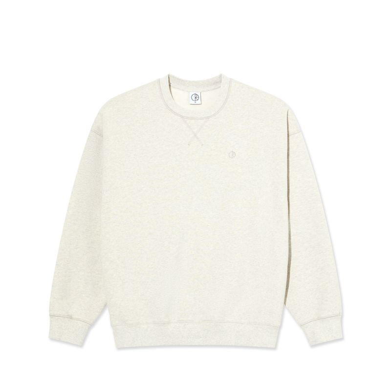 Polar-Skate-Co-W25-Frankie-Crewneck-Ivory-Grey-Melange
