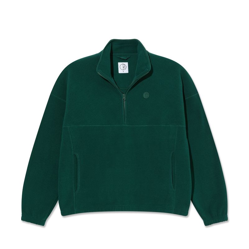 Polar-Skate-Co-W25-Ivan-Half-Zip-Fleece-Sweatshirt-Dark-Emerald