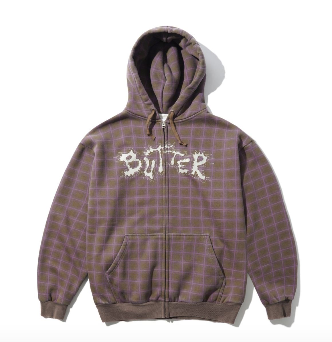 BUTTER Eruption Zip-Thru Hood, Plaid
