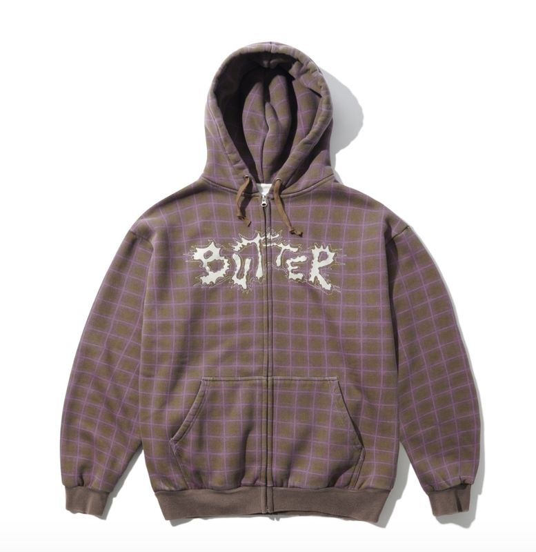 BUTTER Eruption Zip-Thru Hood, Plaid
