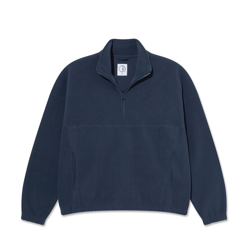 Polar-Skate-Co-W25-Ivan-Half-Zip-Sweatshirt-Grey-Blue