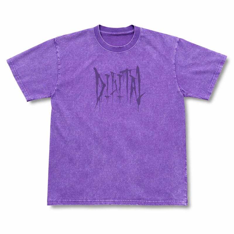 DIGITAL TEE THRON WASHED PURPLE