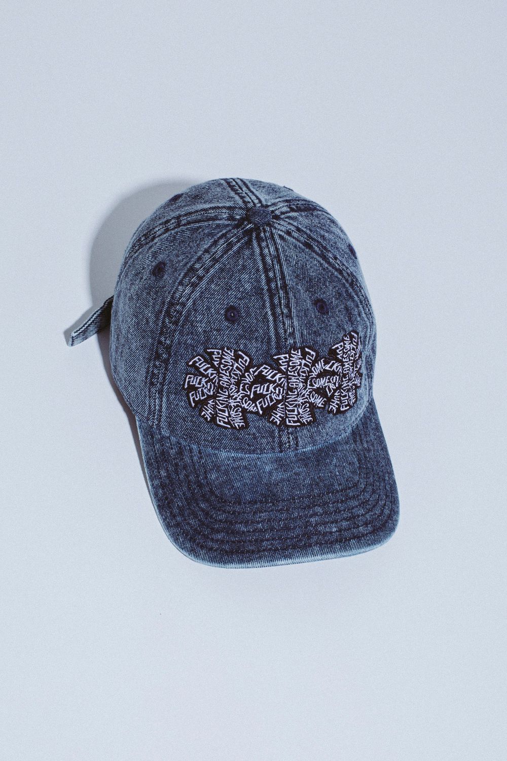 FUCKING AWESOME THREE SPIRAL WASHED DENIM 6-PANEL HAT