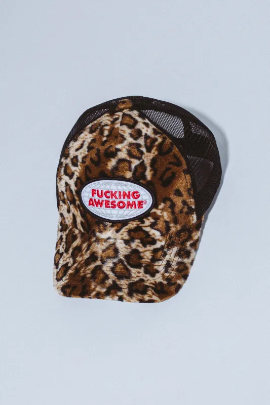 FUCKING AWESOME FUZZY LEOPARD HAT