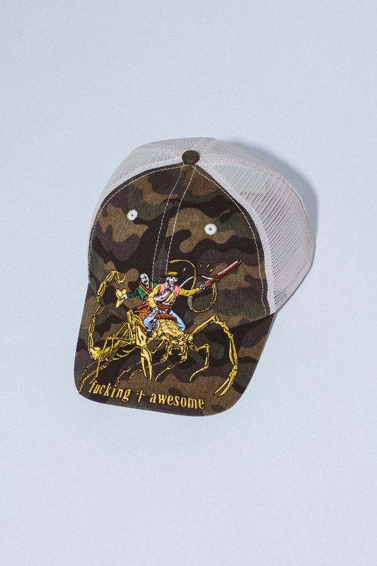 FUCKING AWESOME SCORPION MESH TRUCKER HAT