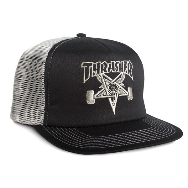 THRASHER CAP TRUCKER BLACK