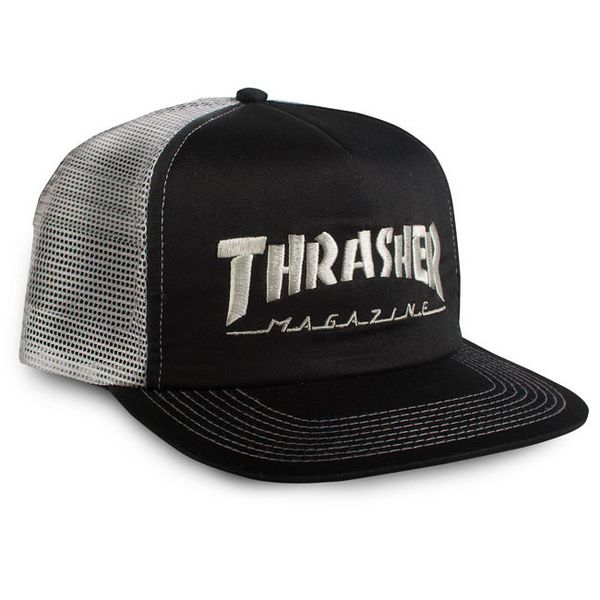 THRASHER CAP TRUCKER BLACK