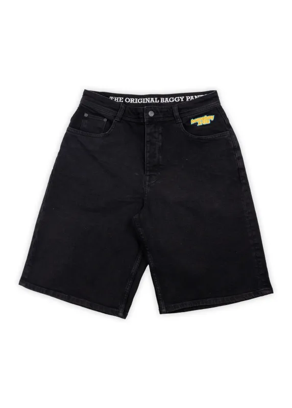 HOME BOY X-TRA MONSTER DENIM SHORTS WASHED BLACK
