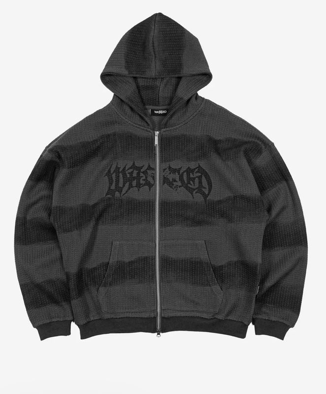 WASTED HOODIE ZIP KNIT NEVERMIND