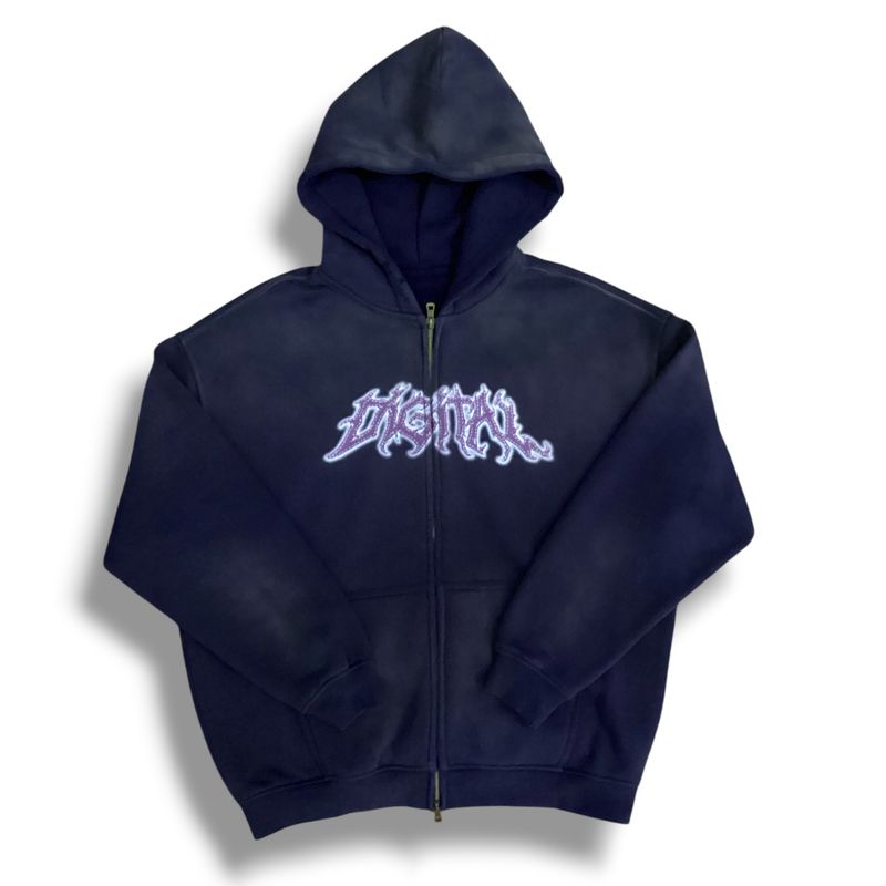 DIGITAL BOXY ZIP WASHED PURPLE