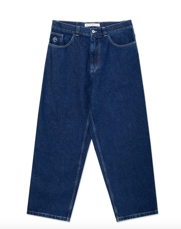 POLAR BIG BOY PANTS - DARK BLUE W/ WHITE STITCHING