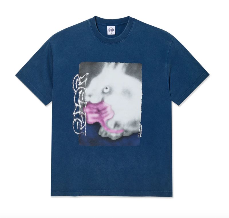 POLAR TEE | RABBIT - WASHED BLUE