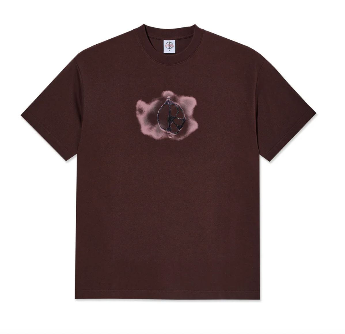 POLAR TEE | METAL LOGO - WASHED BORDEAUX