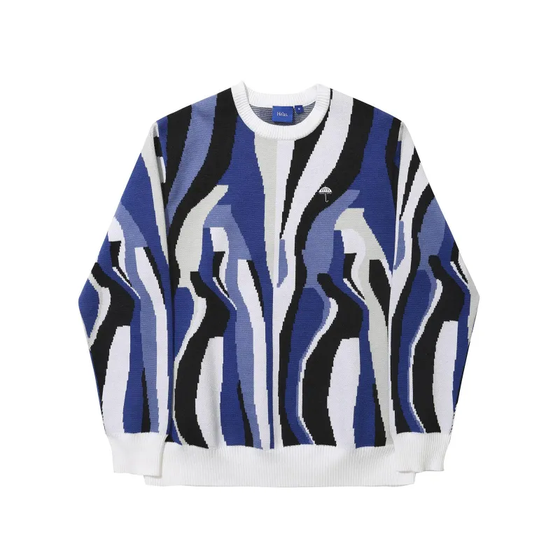 HÉLAS IRREEL CREWNECK KNIT BLUE MULTICO