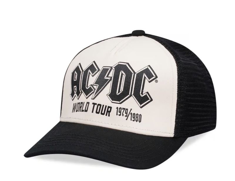 AMERICAN NEEDLE ACDC SICLAIR BLACK TRUCKER