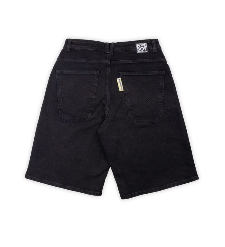X-TRA MONSTER DENIM SHORTS WASHED BLACK