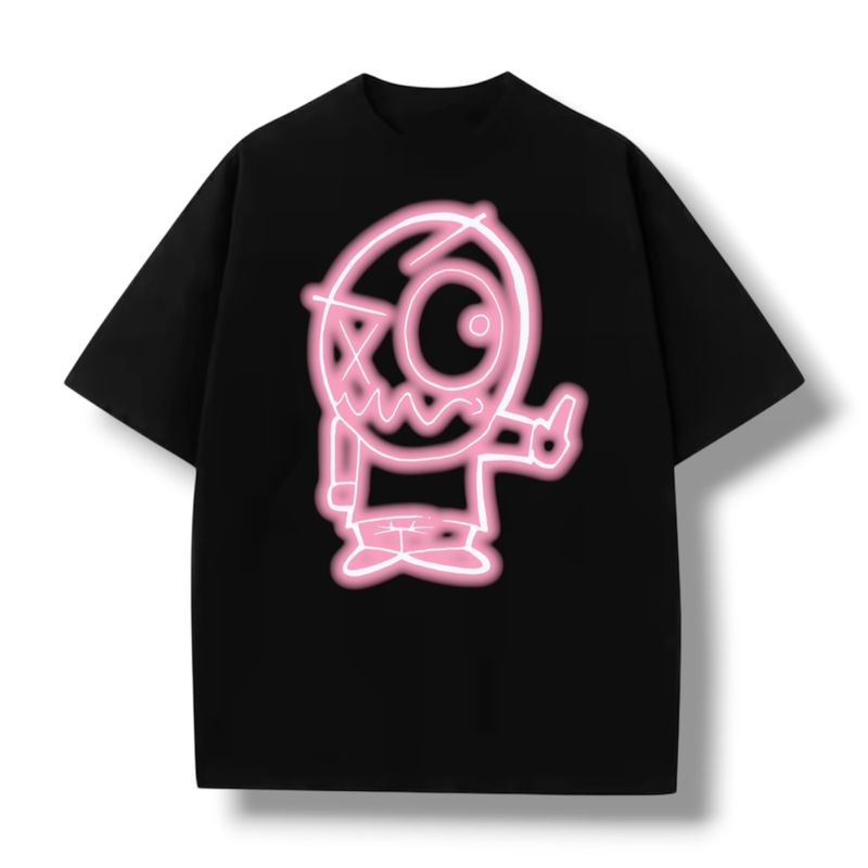 DIGITAL TEE BALOON MAN BLACK