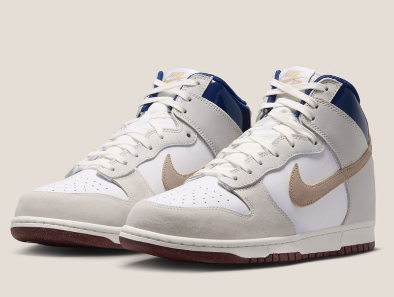 NIKE SB DUNK HIGH PRO QS BY WHITE/IVORY-SAND DUNE-BLUE VOID IU4491-100