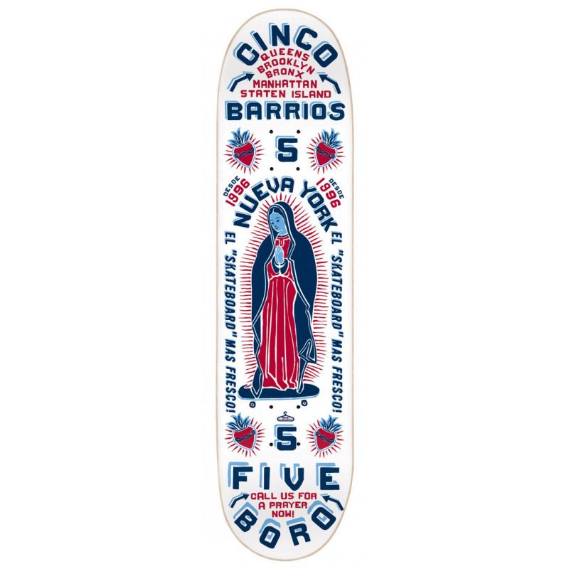 5boro Cinco Barrios White Deck  8.0