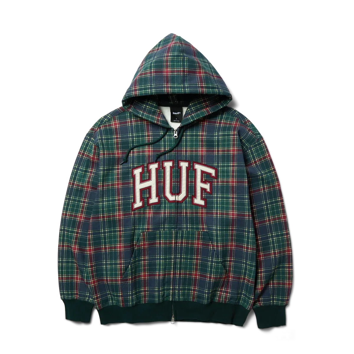 HUS ARCH PLAID FULL-ZIP HEAVYWEIGHT HOODIE