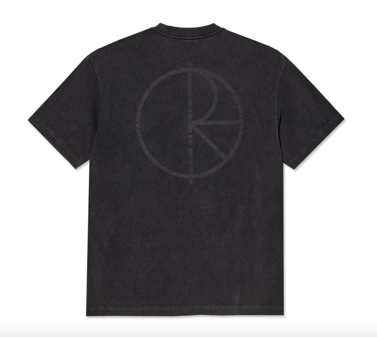 POLAR CONTRAST TEE | STROKE LOGO - SILVER BLACK/BLACK