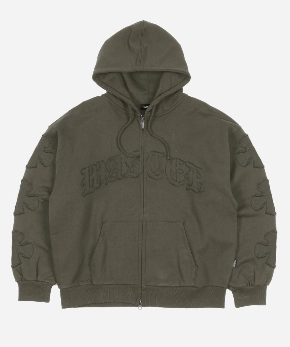 WASTED HOODIE ZIP BOXY ORDO