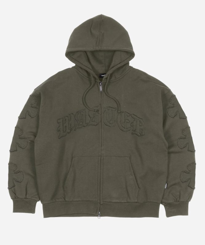 WASTED HOODIE ZIP BOXY ORDO