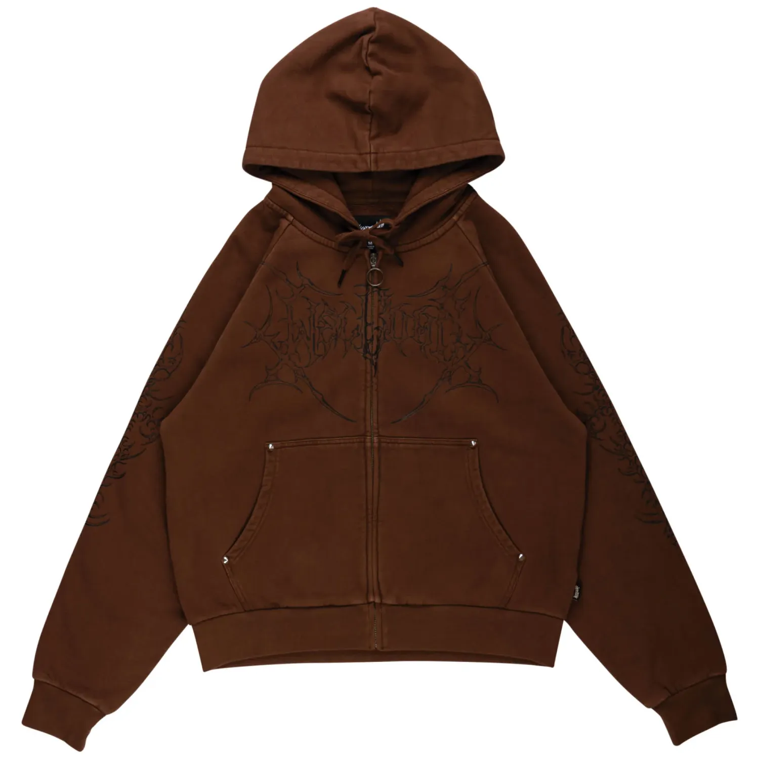 WELCOME GRAPPLE CROPPED ZIP HOODIE