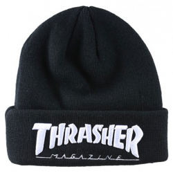 Thrasher Logo Beanie embroidered (Black)