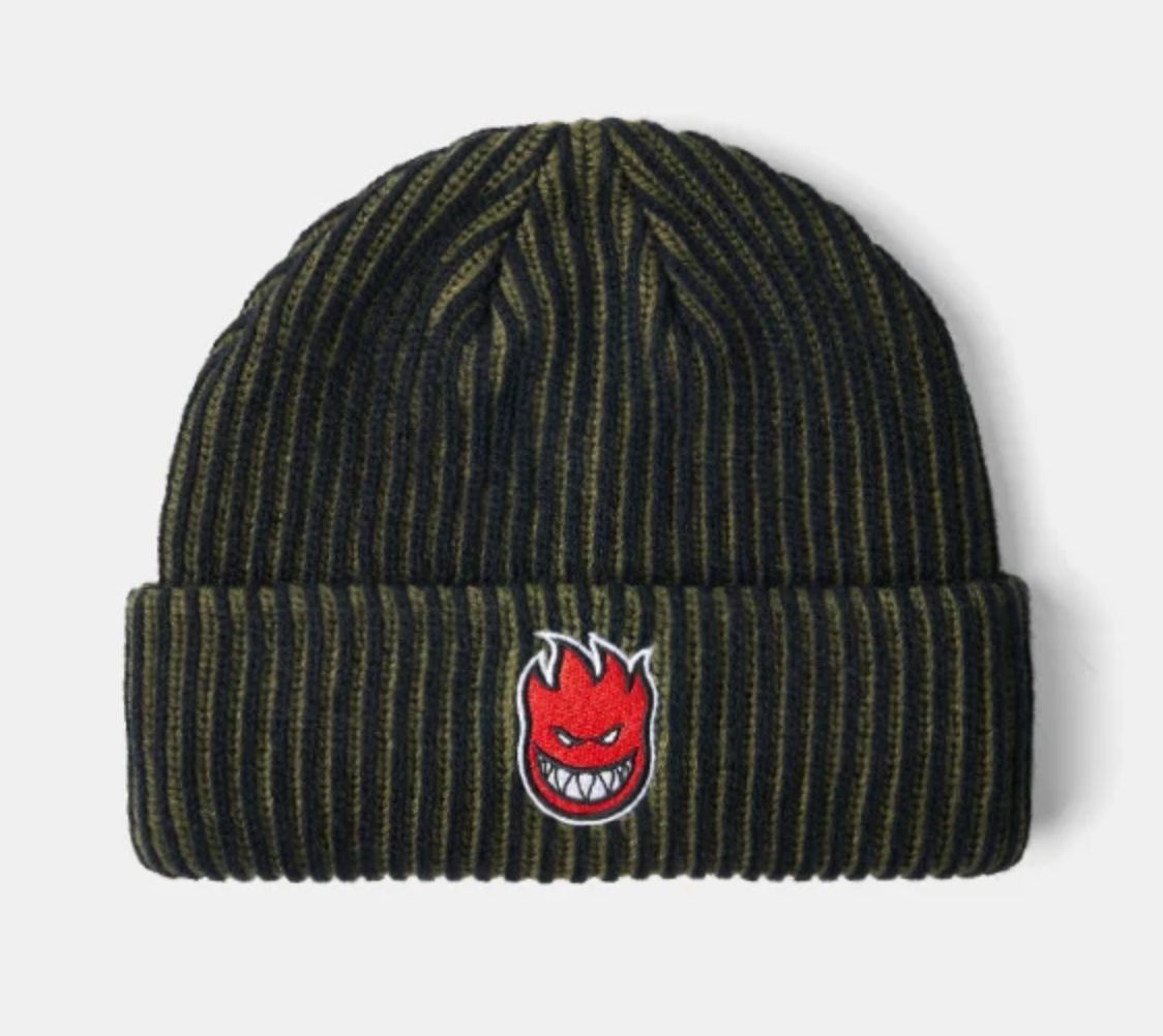 Spitfire Bighead Fill Beanie - Olive/Black/Red