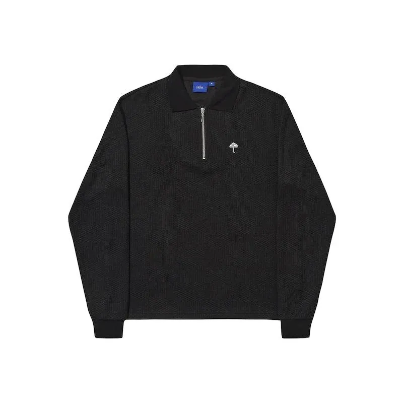 HÉLAS PAULO LS KNIT POLO BLACK