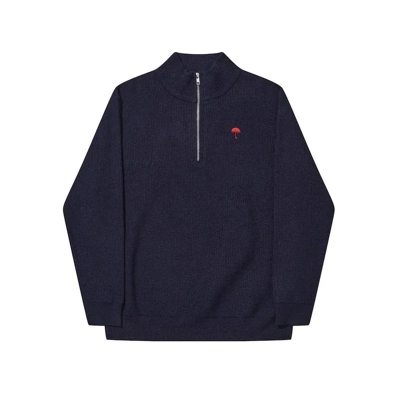 HÉLAS CLASSIC QUARTER ZIP KNIT NAVY