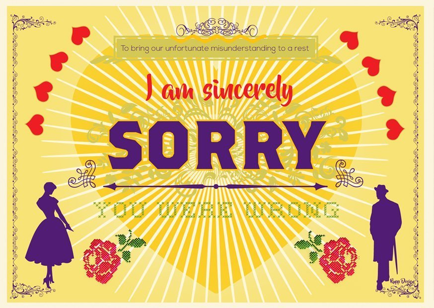 'SORRY-YOU WERE WRONG'