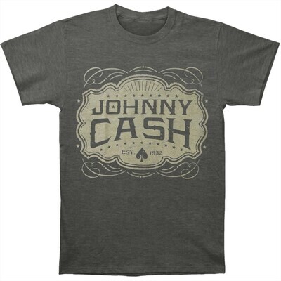 Johnny Cash - Emblem Charcoal Heather