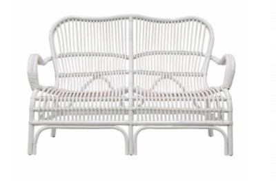FURNITURE - RATTAN 2 SEATER WHITE FURNITURE - RATTAN 2 SEATER WHITE