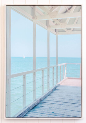 WALL ART - BLUE ON BLUE FRAMED CANVAS WALL ART - BLUE ON BLUE FRAMED CANVAS