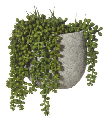 HANGING PEARLS IN CONCRETE POT