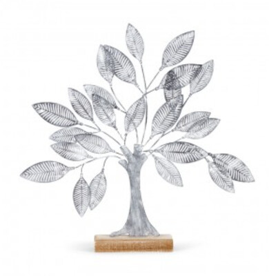 DISTRESSED GREY - METAL TREE ON BASE DISTRESSED GREY - METAL TREE ON BASE