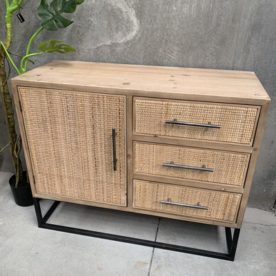 3 DRAWER NATURAL WOOD SIDEBOARD 3 DRAWER NATURAL WOOD SIDEBOARD