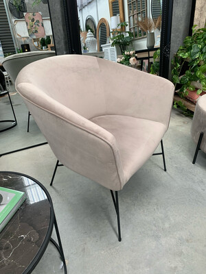 VELVET OCCASIONAL CHAIR - MUSHROOM VELVET OCCASIONAL CHAIR - MUSHROOM