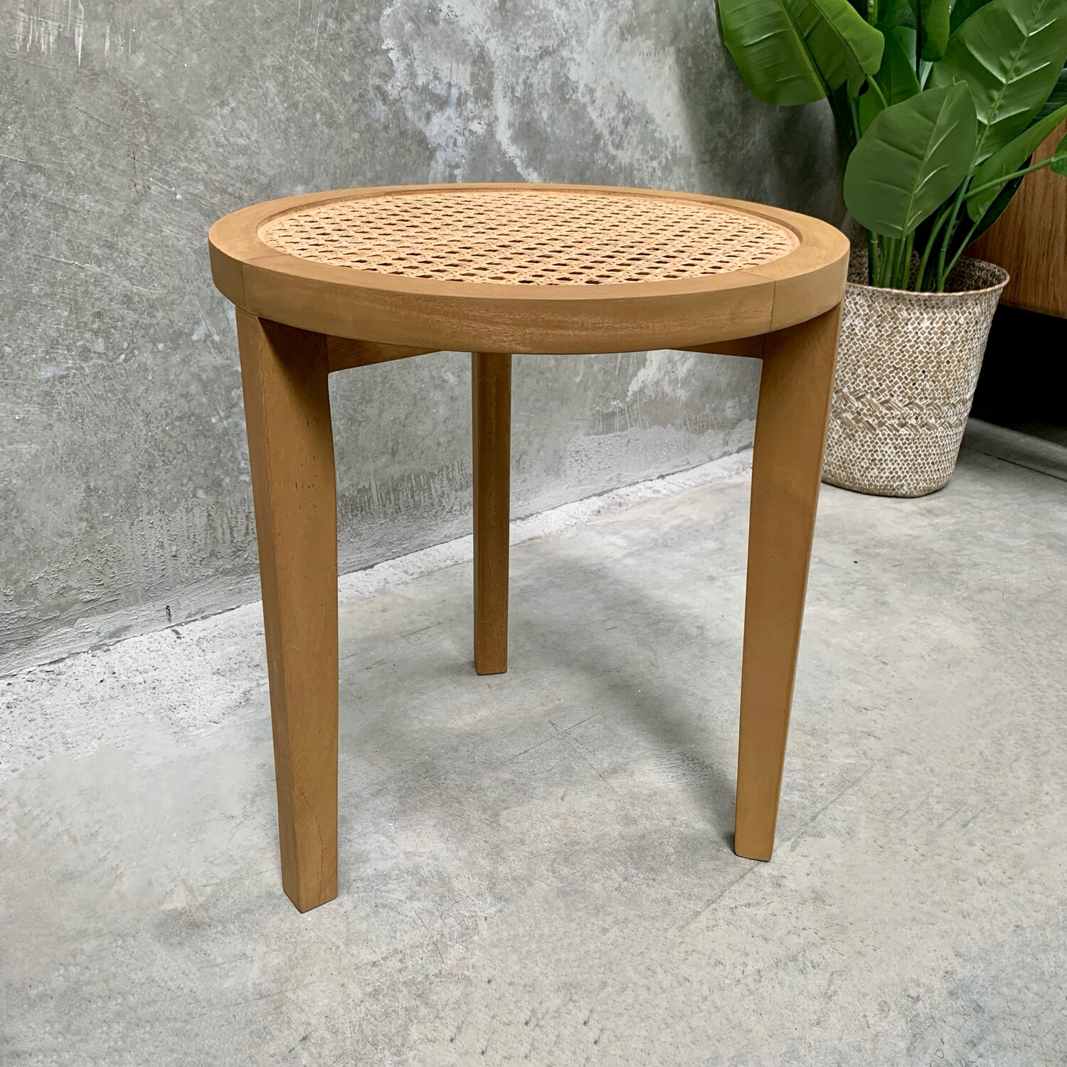 RATTAN NATURAL SIDE TABLE