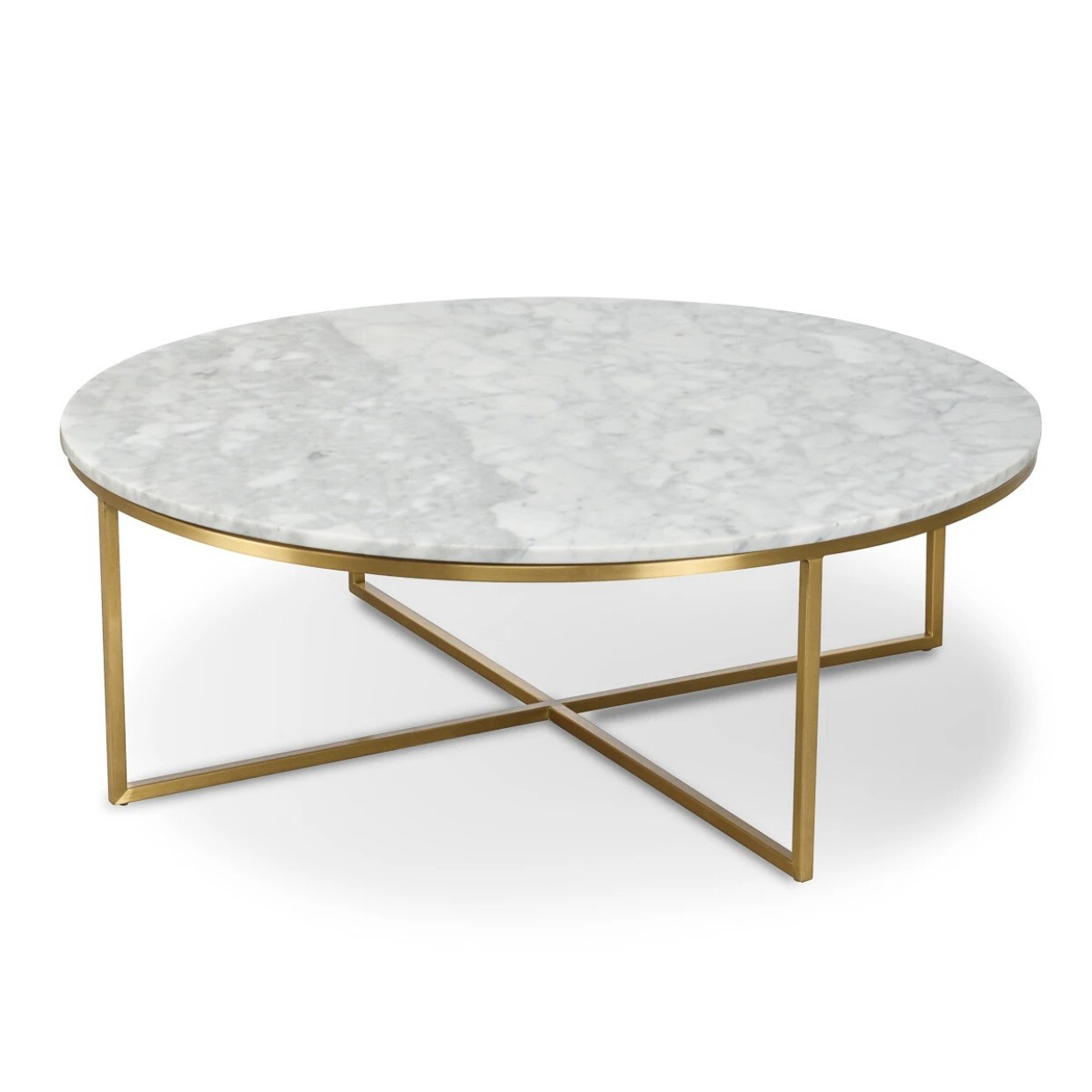 WHITE MARBLE COFFEE TABLE