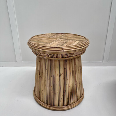 ROUND RATTAN SIDE TABLE