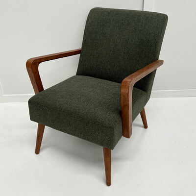OLIVE GREEN NATURAL ARMCHAIR