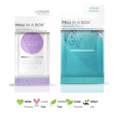 VOESH NEW YORK MANI IN A BOX and  PEDI IN A BOX Duo Set