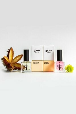 GLOSS & CO Nail Care Pack - Nourishing Cuticle Oil & Rescue My Nails