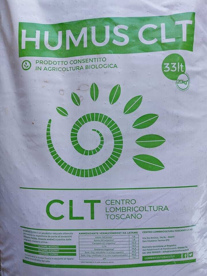 HUMUS DI LOMBRICOLTURA - 33 lt - 20 kg.