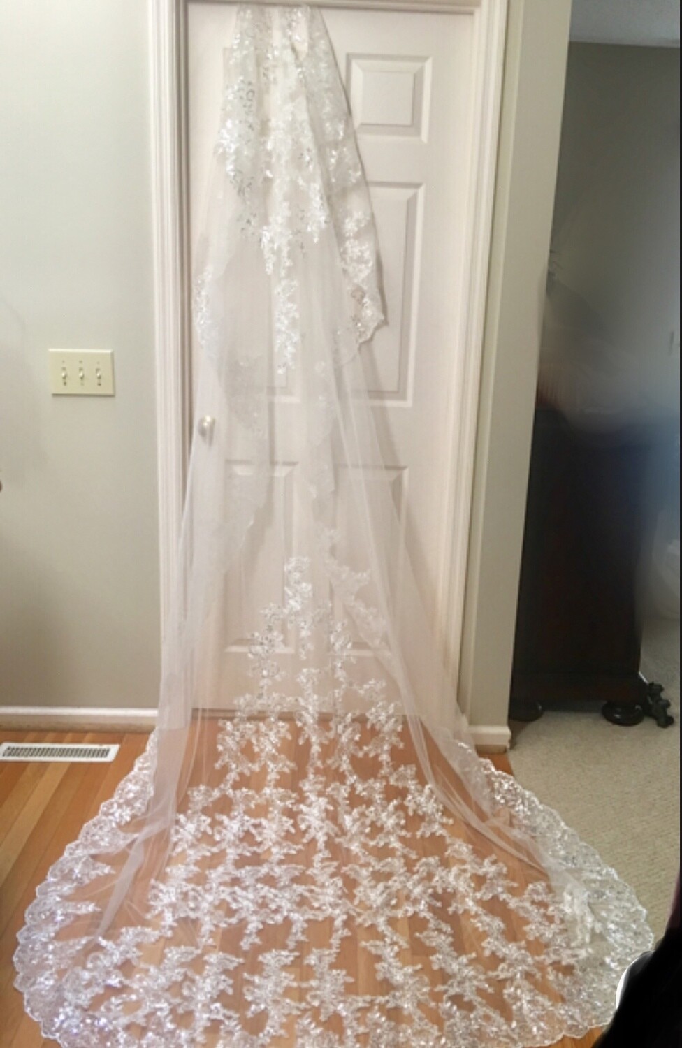 ivory lace cathedral veil